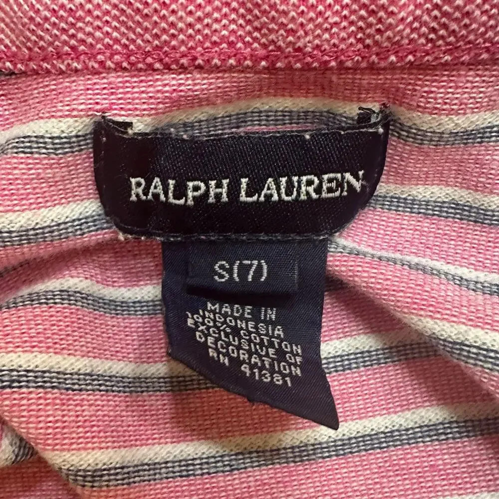 Ralph Lauren Sundress sz 7 Pink Stripe Ralph Lauren Dress